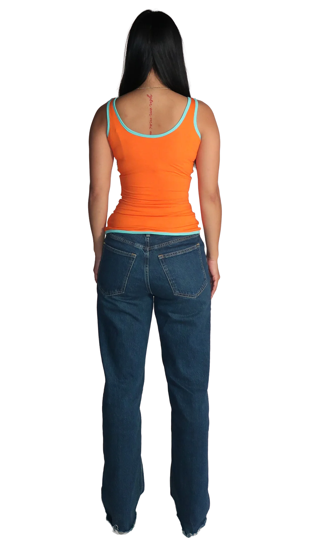 ORANGE/BLUE #nadigirl TANK TOP - Image 10