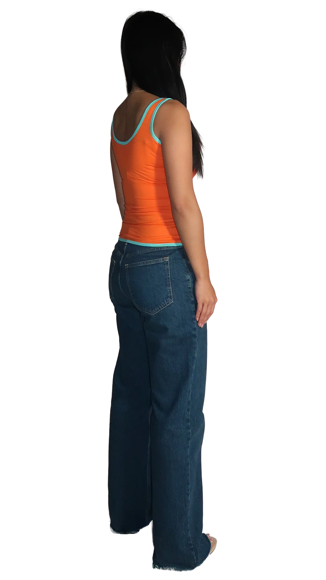 ORANGE/BLUE #nadigirl TANK TOP - Image 9