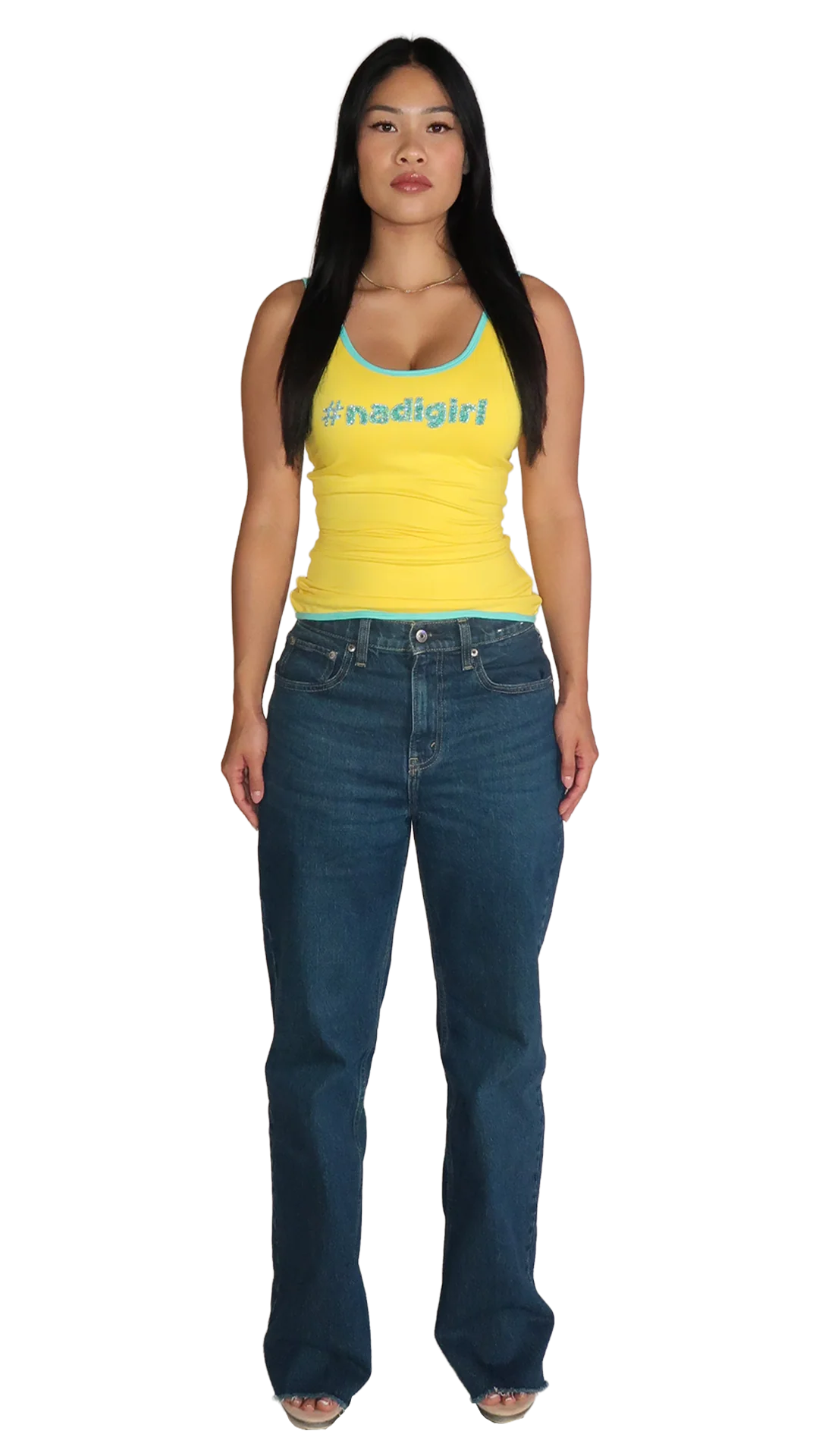 YELLOW/BLUE #nadigirl TANK TOP - Image 6