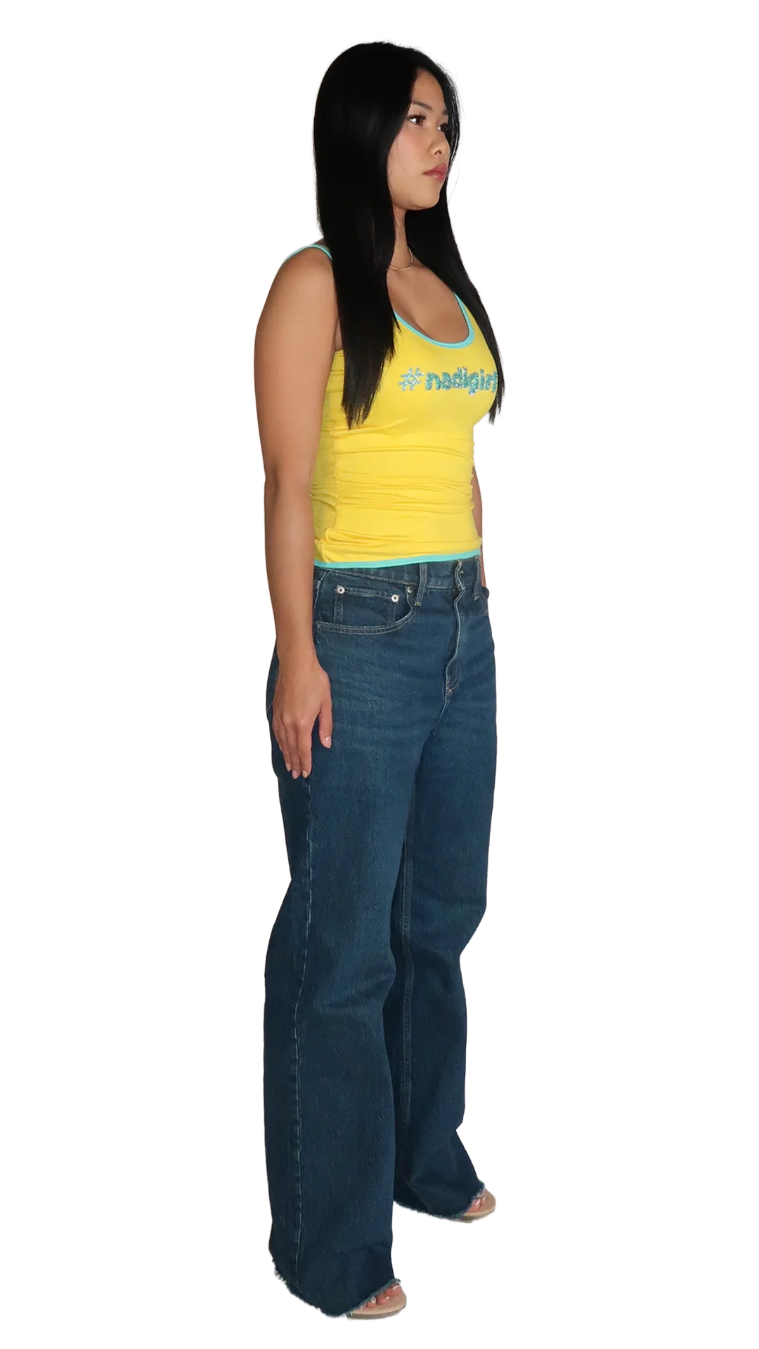 YELLOW/BLUE #nadigirl TANK TOP - Image 7