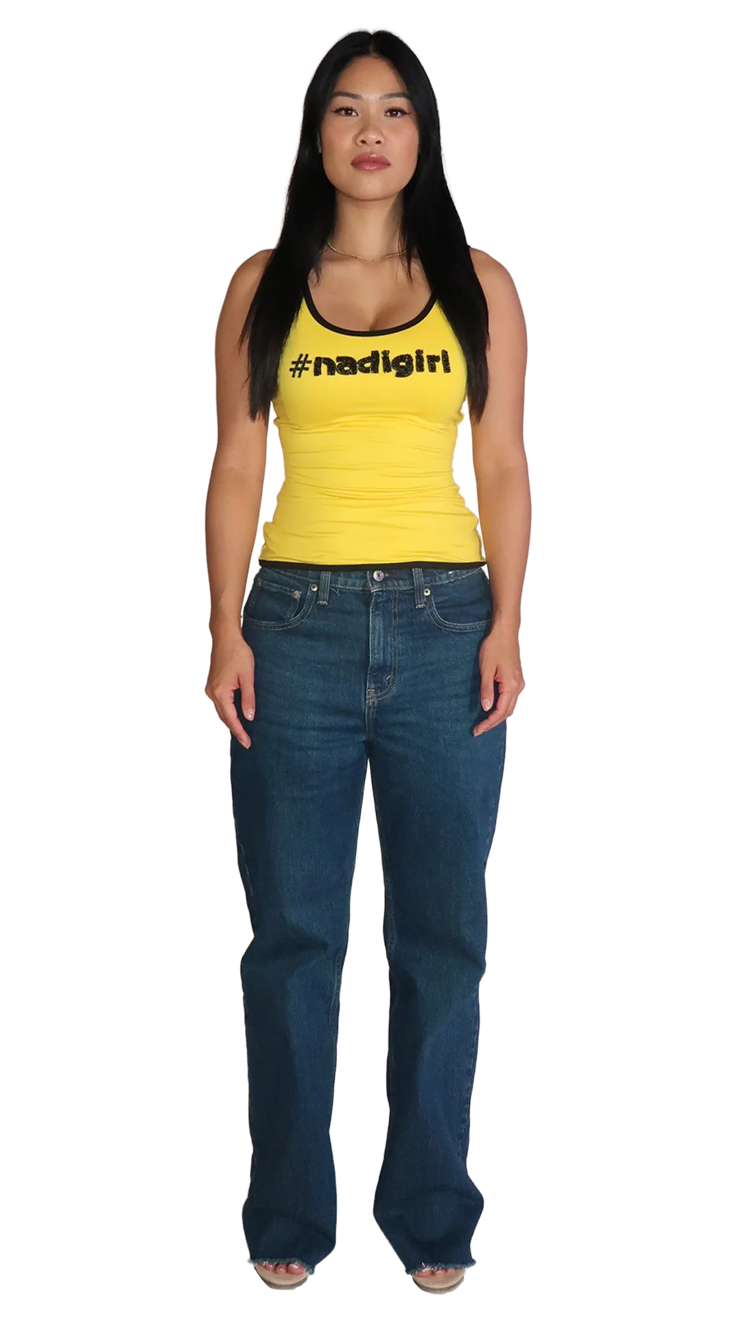 YELLOW/BLACK #nadigirl TANK TOP - Image 6