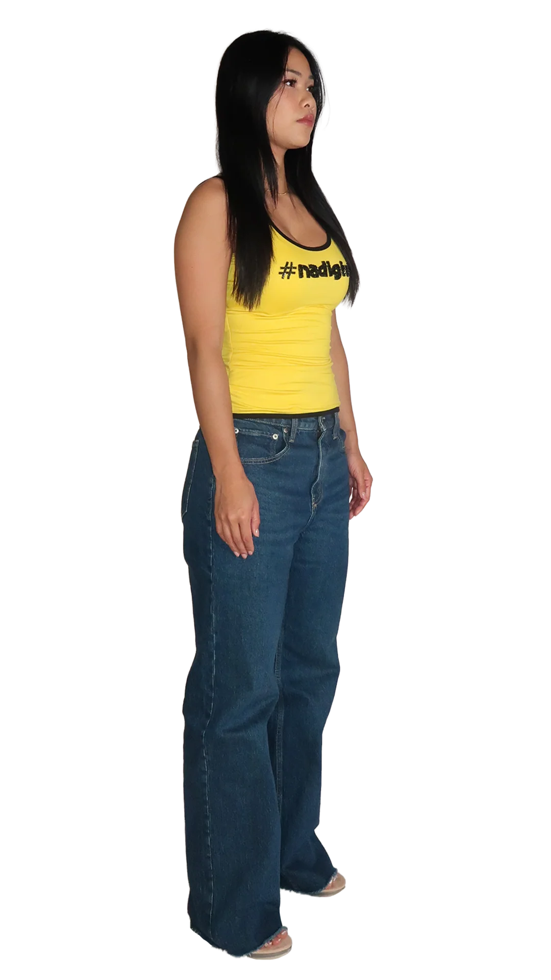 YELLOW/BLACK #nadigirl TANK TOP - Image 7
