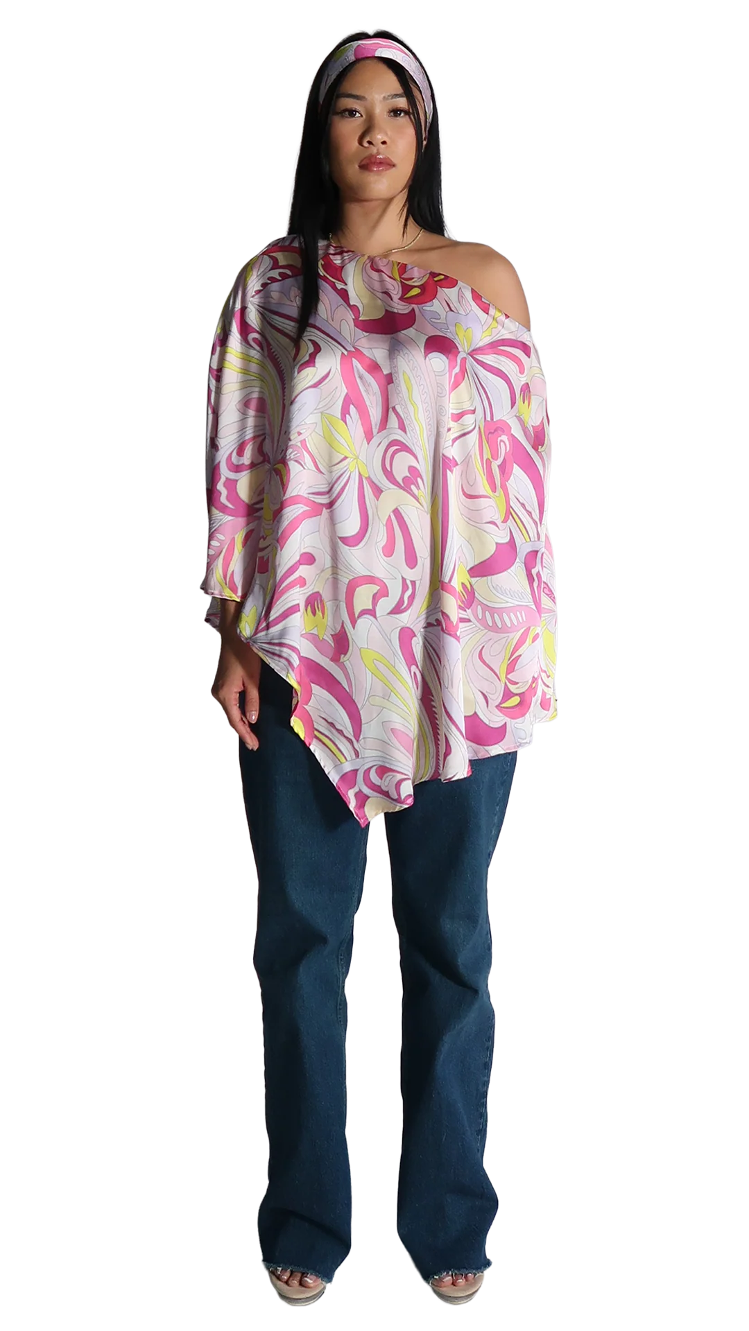 Pink Riviera Poncho & Headband Set - Image 6